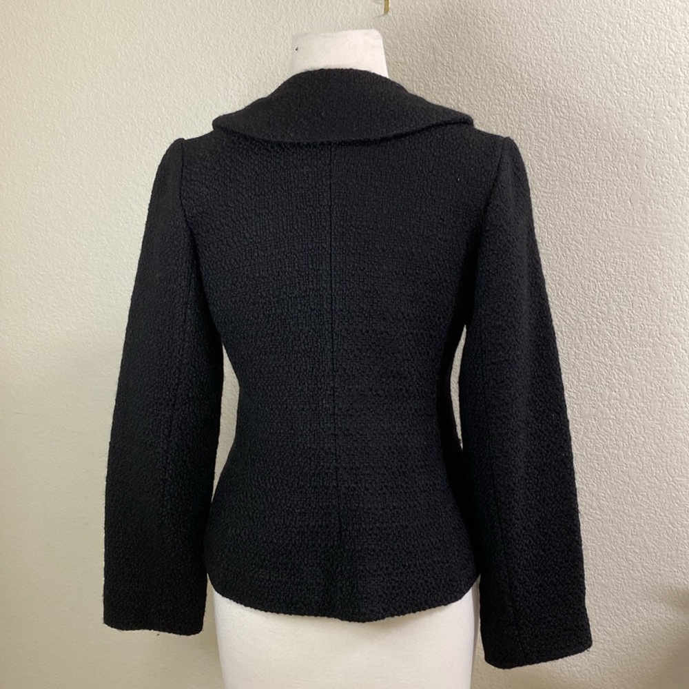 Boden‎ Wool Tweed Blazer Fully Lined Black Size 10 - Picture 5 of 6
